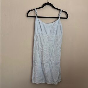 Brandy Melville Light Blue 100% Linen Dress